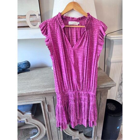 Pants Store Zoe Pleated Mini Dress in Purple/pink Size XSmall - Picture 2 of 10